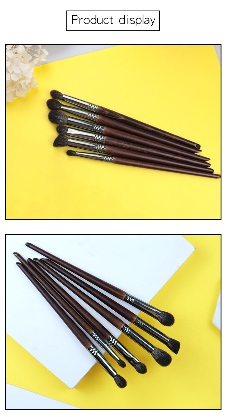 Ultra Soft Goat Hair Eye Makeup Brushes 6 Pcs Set